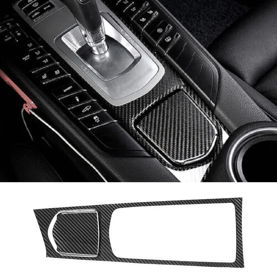 Dry Carbon Fiber Car Interior Car Middle Console Gear Shift Panel Cover Moulding Trim for Porsche Panamera 970 2010-2016