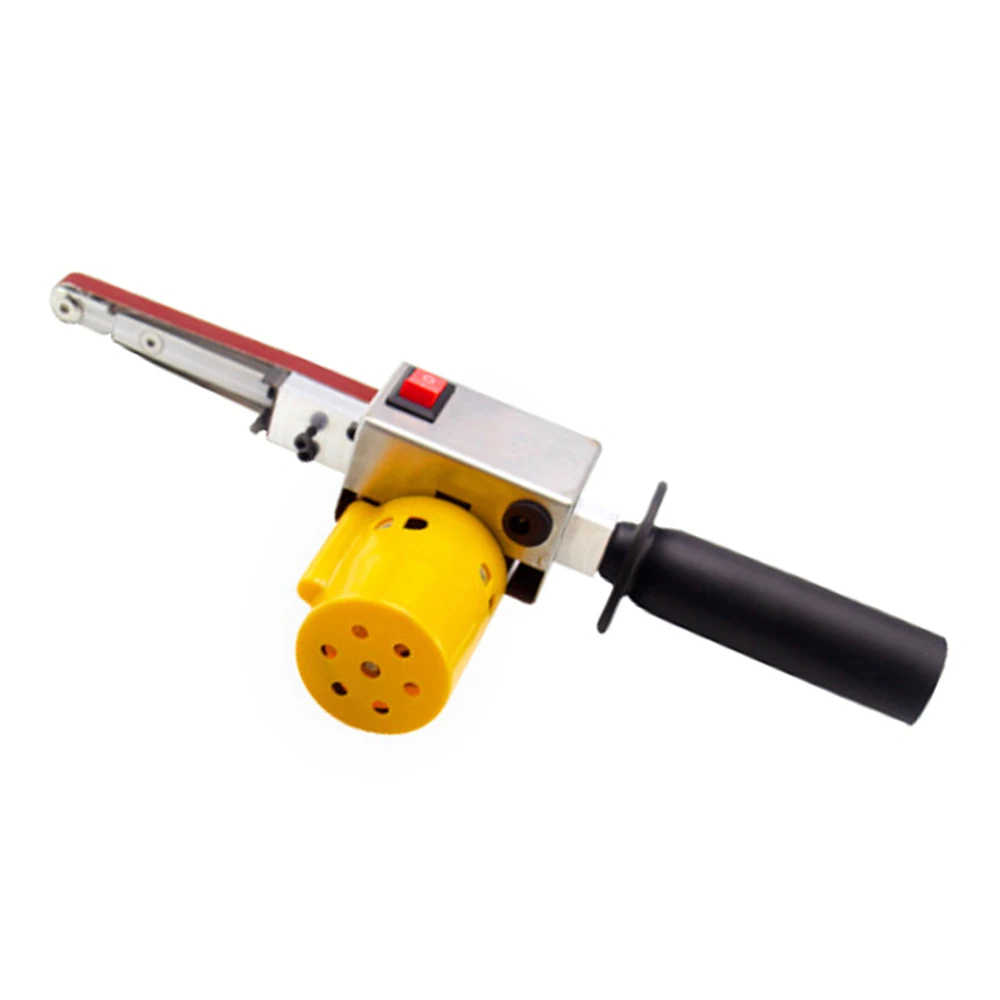 Portable Hand-held Sanding Belt Machine 10mm Micro Polishing Machine DIY Tool Mini Angle Grinder Woodworking