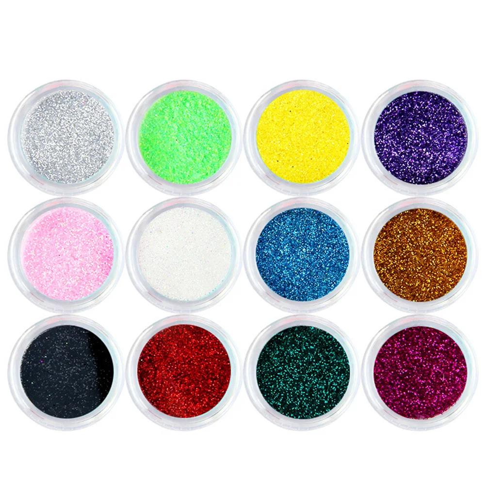 

24 шт., набор пудры для дизайна ногтей, маникюр, сделай сам, пудра с блестками, украшение для ногтей для женщин и леди (случайный цвет)