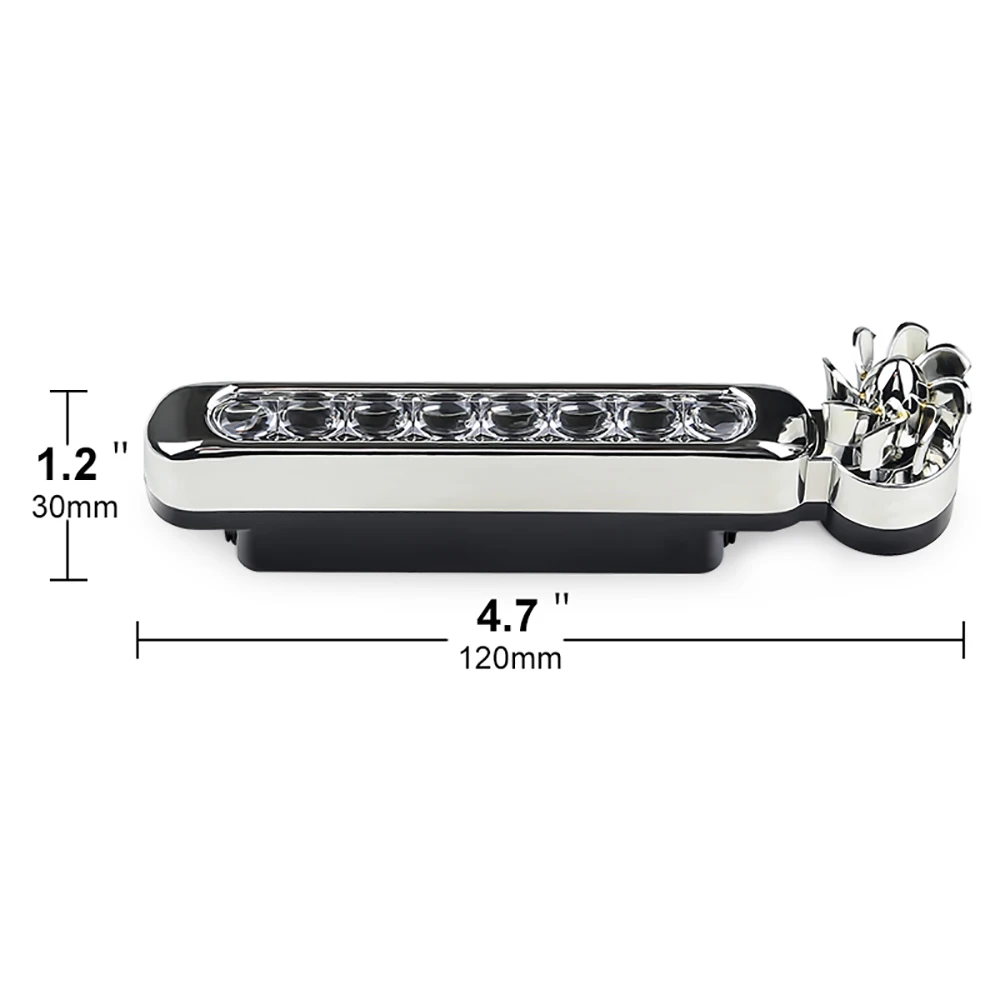 2 szt. Zasilane wiatrem samochodowe światła LED do jazdy dziennej oświetlenie pomocnicze obrotowa lampa z wentylatorem samochodowy reflektor dzienny światła led — zdjęcie 6