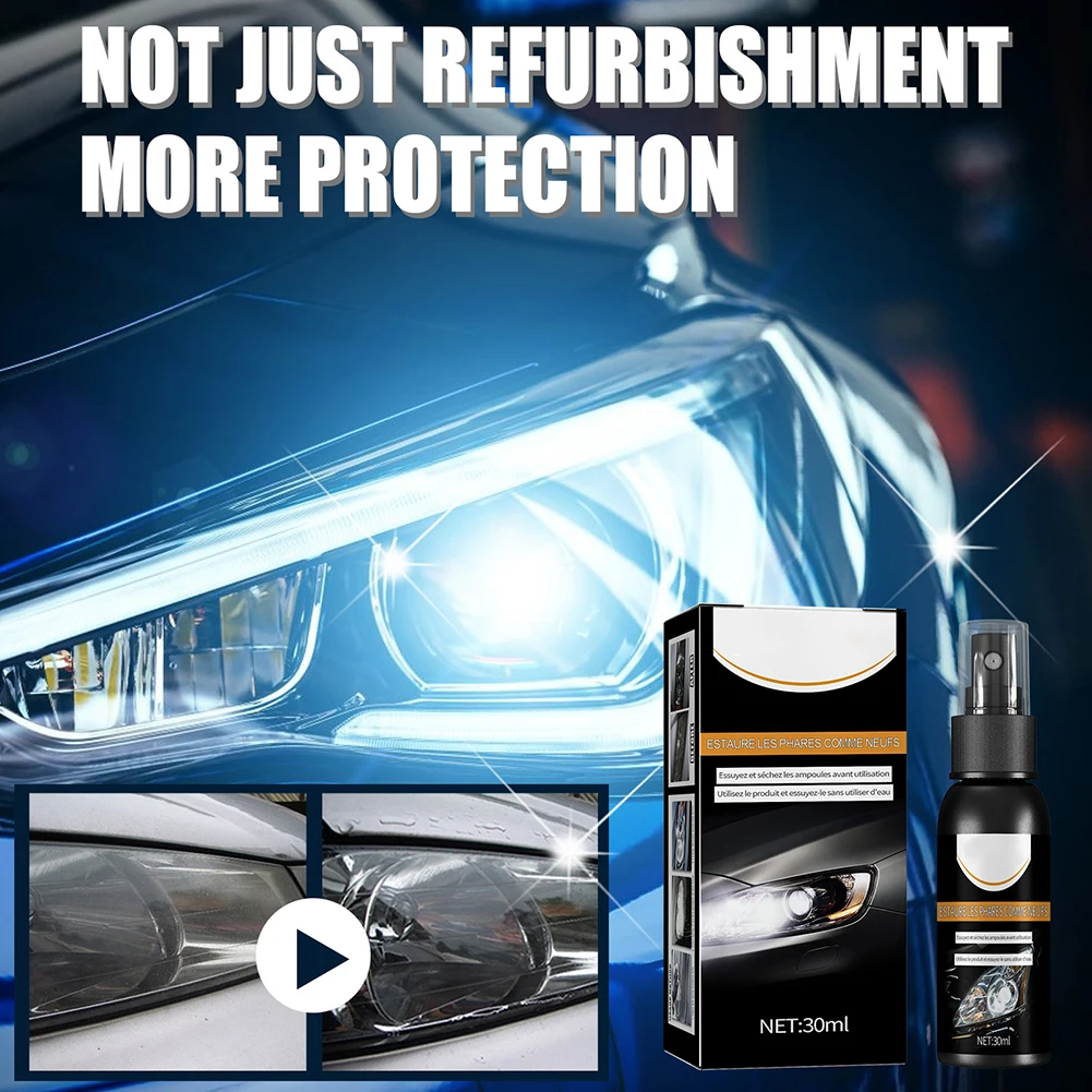 50ml Car Headlights Repair Polish Fluid Liquid Scratch Lamp Renovation Kit Anti-Scratch Repair Car Care Auto Accessories