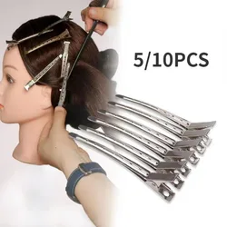 Barrettes coordonnantes professionnelles pour coiffeur, barrettes de coupe de coiffure, épingle à cheveux en métal antirouille avec trous, bricolage de canard, salon