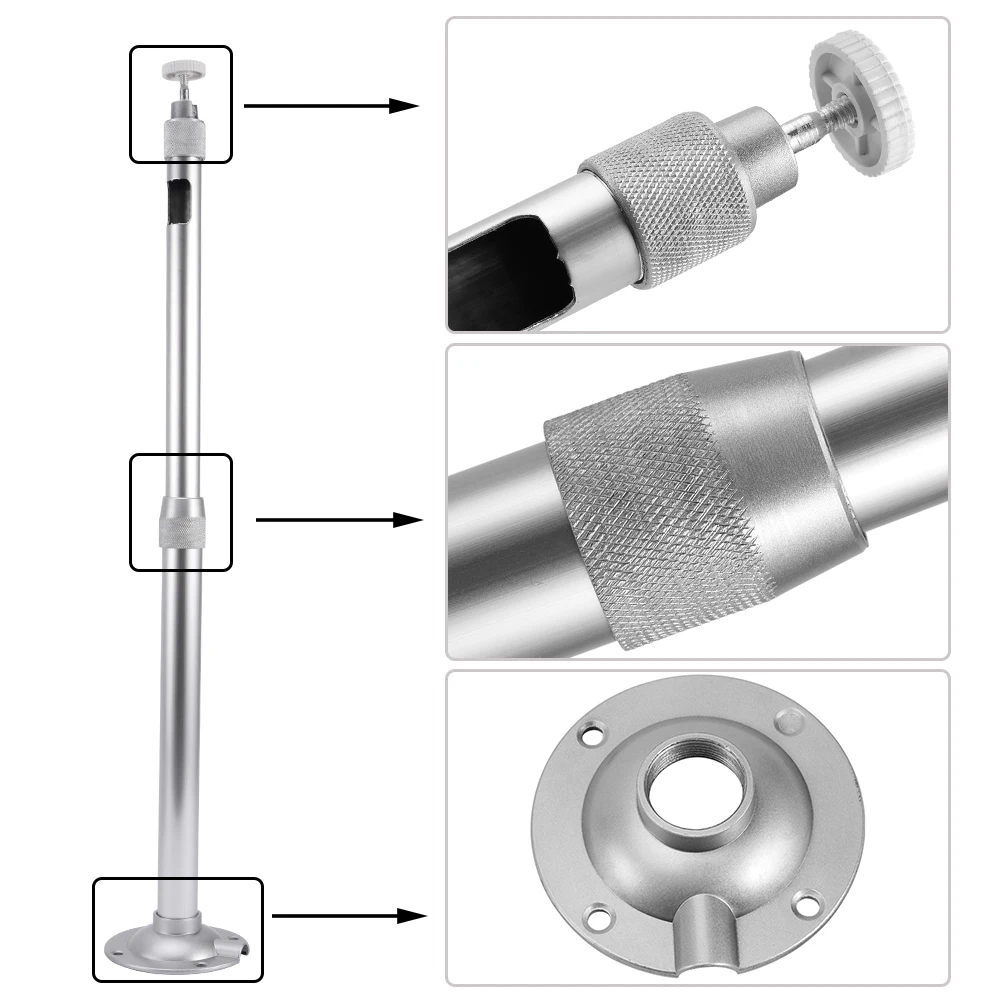 Colgador de aleación de aluminio para proyector de techo, soporte Universal de montaje en pared de 360 °, 20-40cm, accesorios para proyector