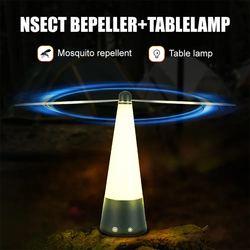 Przenośne jedzenie Spinner z holograficznymi ostrzami LED lekki wentylator na stoły trzyma muchy z dala na piknik na grilla na kolację na świeżym