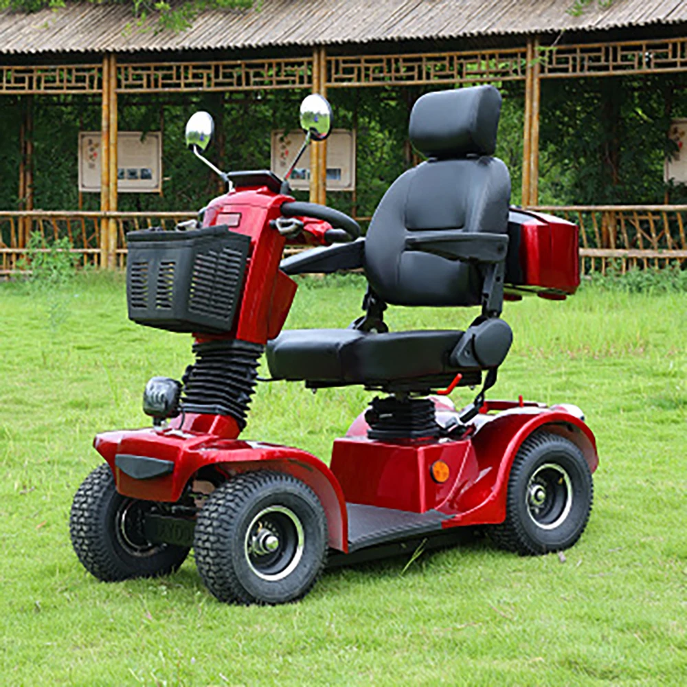 Electromagnetic Brake Electric Four-Wheeled Leisure Scooter, Safe For Shopping, a Must-Have Electric Vehicle For The Elderly