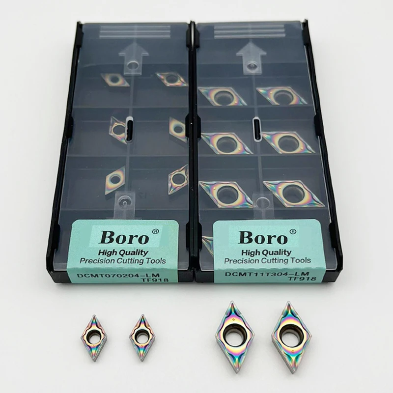 DCMT 070204   DCMT 070208   DCMT11T304 DCMT11T308 LM TF918 Inserto in metallo duro DCMT Utensile per tornitura interna per acciaio temprato