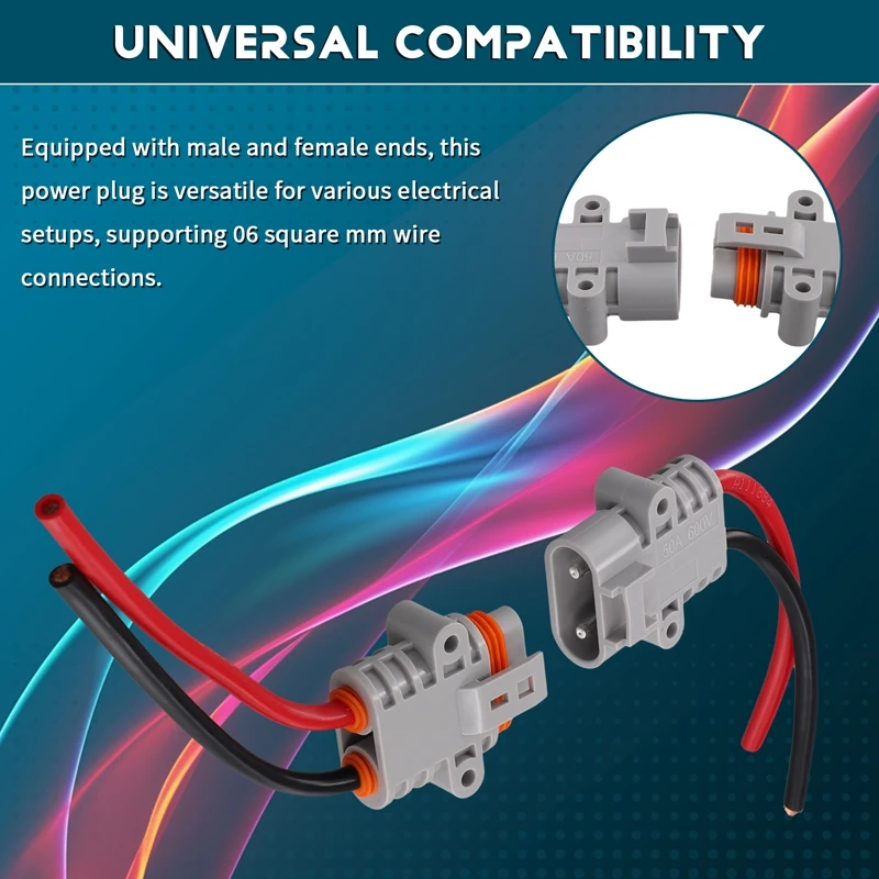 50A ذكر موصل سالب تيار عالي مقاوم للماء وقوف السيارات تكييف الهواء قابس طاقة 10 موصل لرسو السفن مربع