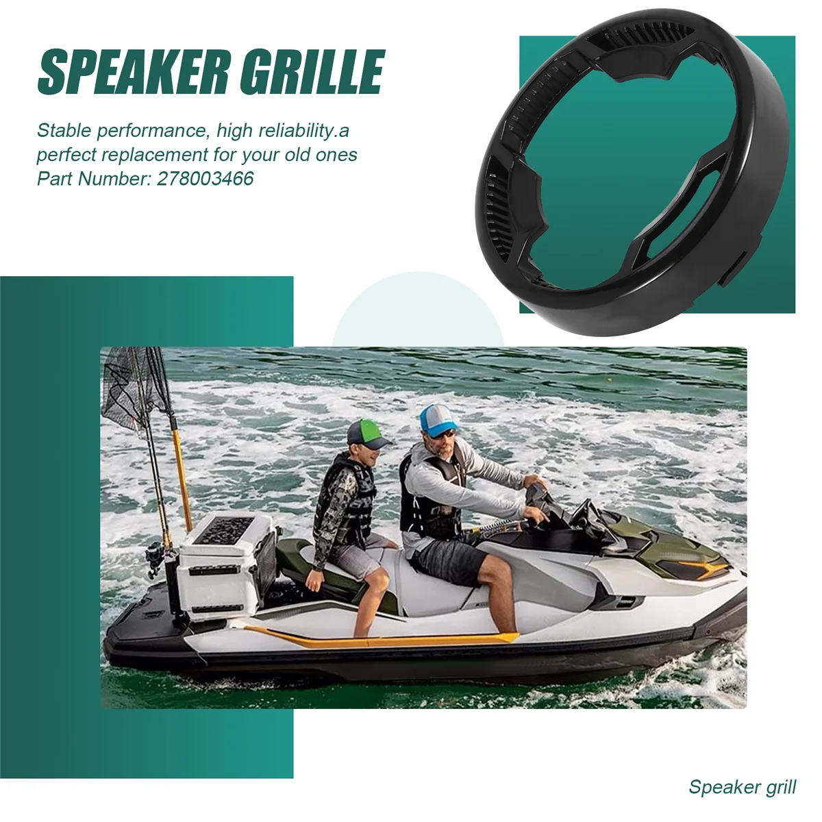HOT Jetski Parts Speaker Grill for GTX RXT WAKE FISH PRO 278003466