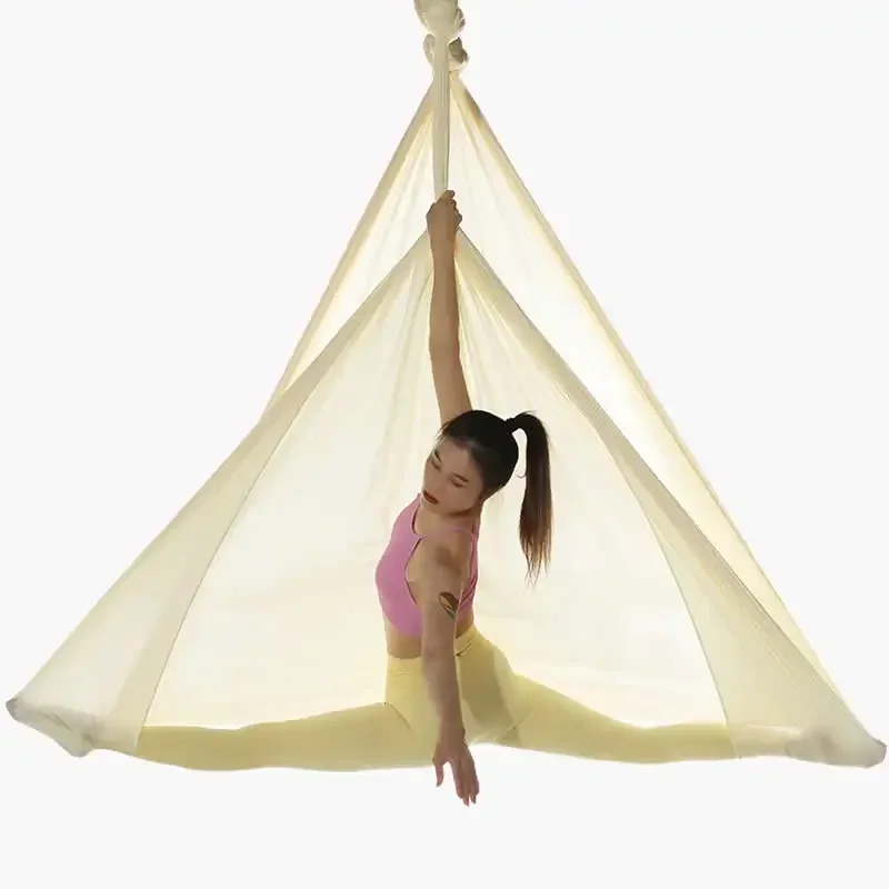 Full set Aerial Silks Yoga Swing Hammock Equipment Anti-Gravity Inversion Belt for GYM Home Aerial Dance Flying Yoga Set 5*2.8m