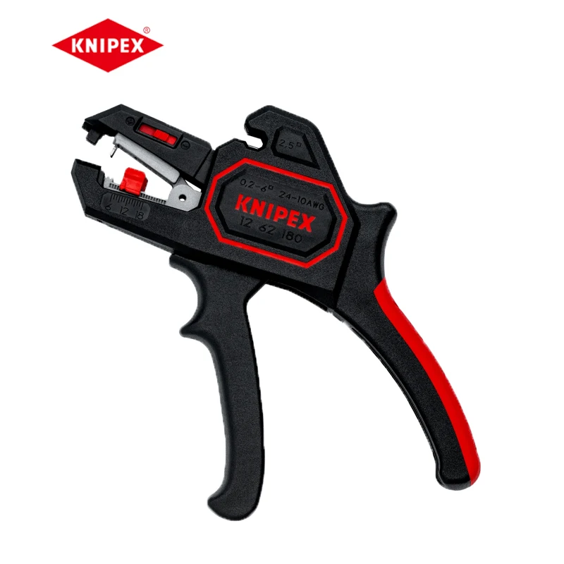 

KNIPEX 7' Automatic Wire Stripper Insulation Stripping Tool Self-adjusting For Cables 0.2 Up to 6 mm² 10-24 AWG 1262180