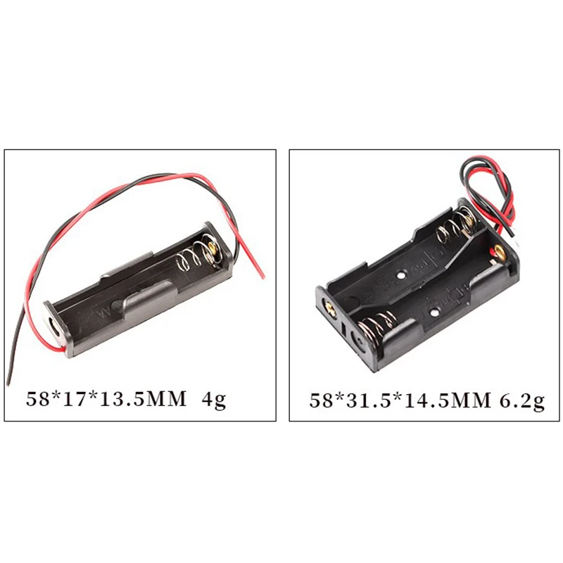 3V AA Battery Case Box 1 2 3 4 5 6 Slots AA LR6 HR6 Battery Holder Storage Case  Lead Wire Bateria Protection Container