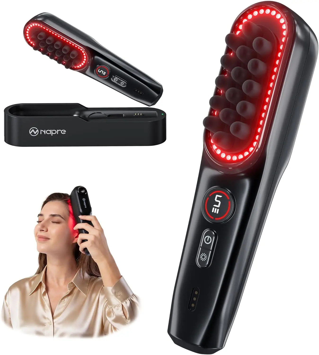 

Electric Scalp Massager with Horizontal Vibration, Cordless Handheld for Head, Face, Neck & Body Relaxation