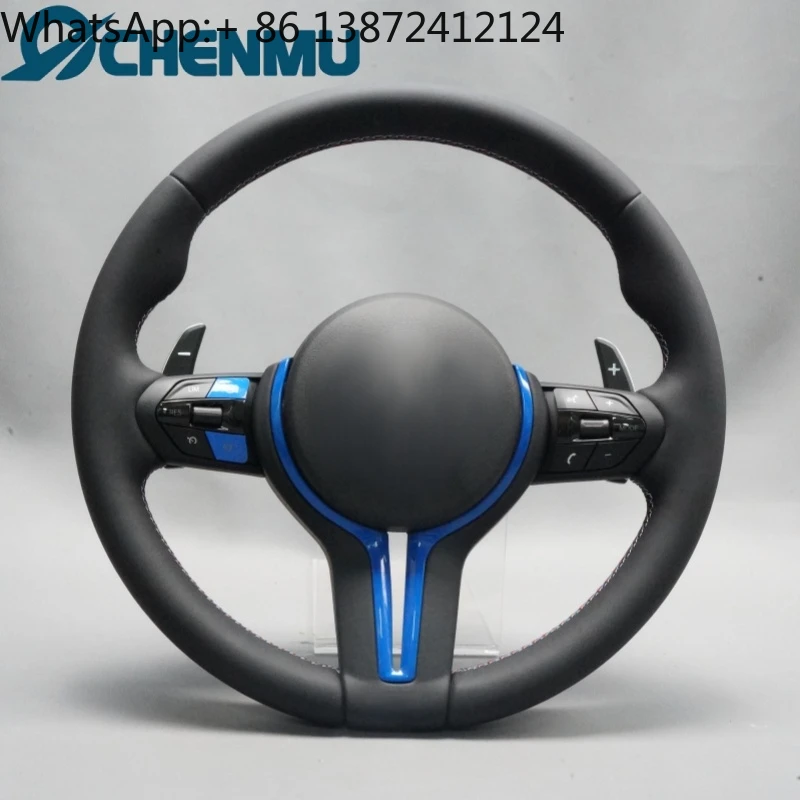 

Customized Blue Accessories M Sport Steering Wheel for BMW F30 F10 F15 F36 F01 F20 F22 F25 F31 F32 M3 M4 M5 M6 E70 E71 E90 E91