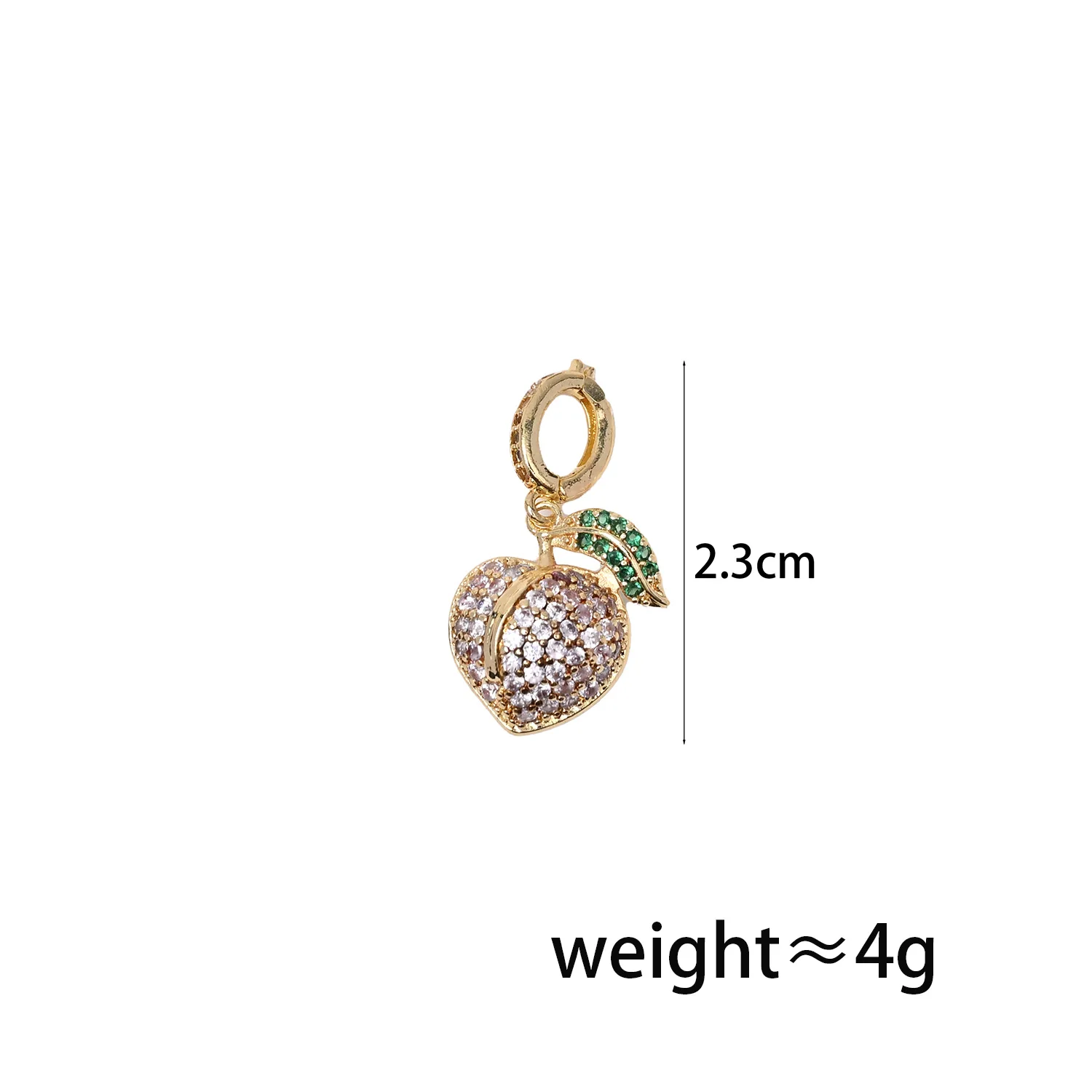 6pcs DIY Mix Copper Zircon Fruit Banana Shaped Pendant Jewelry Accessories Bracelet Earrings