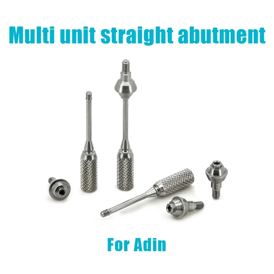 10Pcs Multi Unit Straight Abutment & 5Pcs 17 30 Degree Angled Abutments Set Grade 5 Titanium Fits Adin Dental Implant System