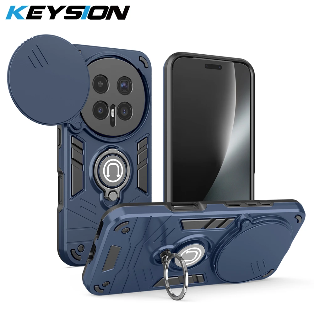 KEYSION Stoßfeste Hülle für HONOR Magic 8 Pro 5G mit Schiebe-Kameralinsen-Schutzring und Standfunktion für Huawei Magic 8 Pro
