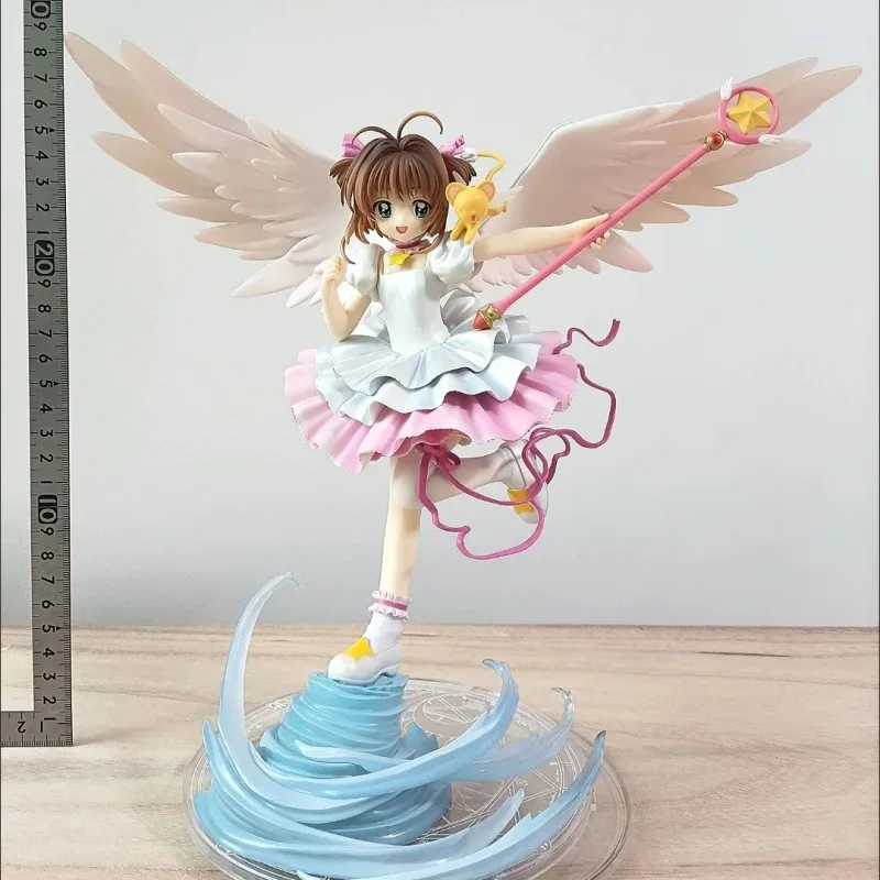 27cm Card Captor Anime Figure Kinomoto Sakura Cerberus Lovely Girl Model Dolls Figurines Decor Collectible Adult Kids Toy Gifts