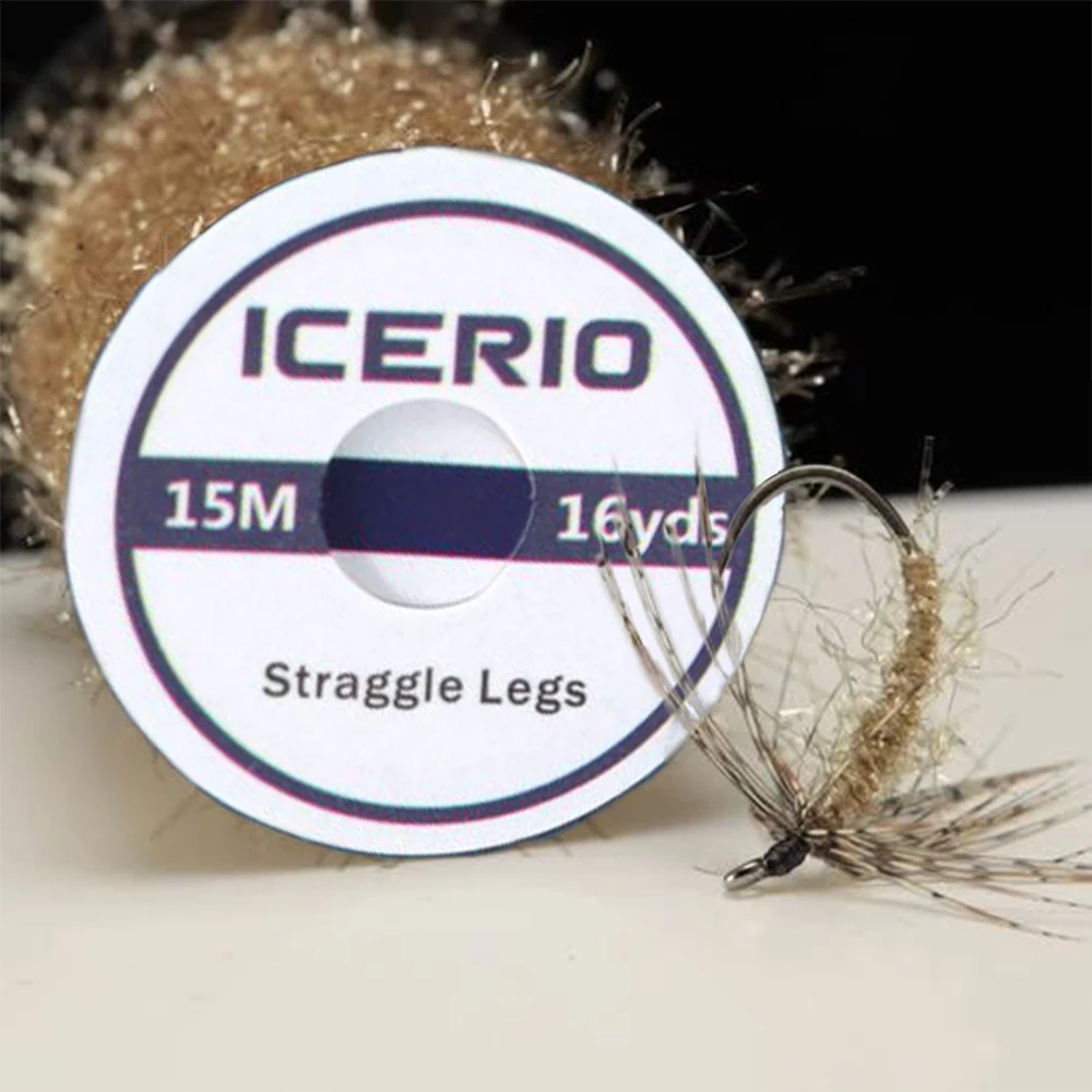 1/14Spools Erstellen Sie Bessere Beine! Straggle Legs Fliegenbinde-Material für Realistische Insekten-/Nymphen-Imitation, Ultrafeiner Kern, 14 Farben – Detail 5