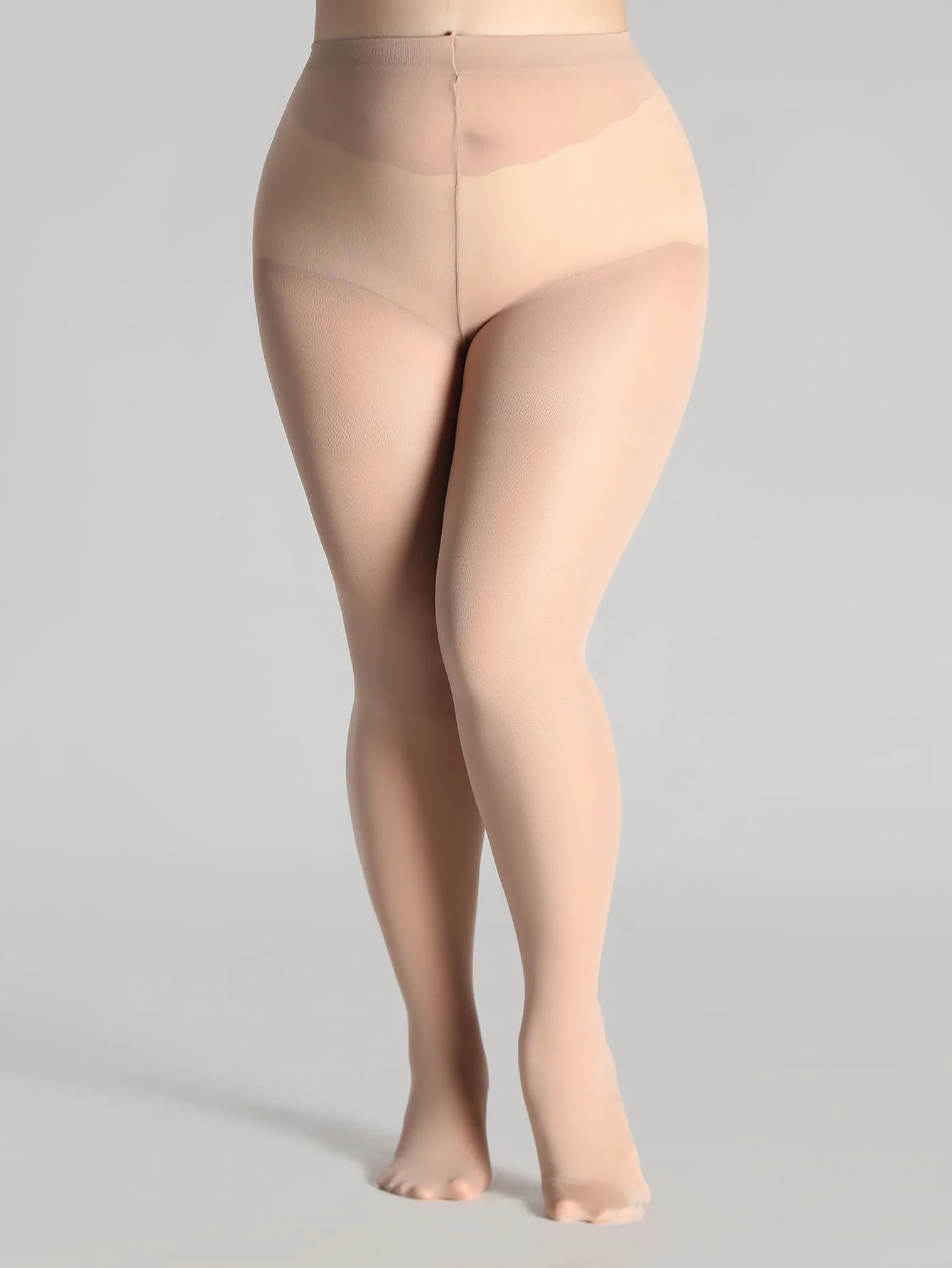 A set of 80D oversized women\'s fashionable skin tone classic pantyhose