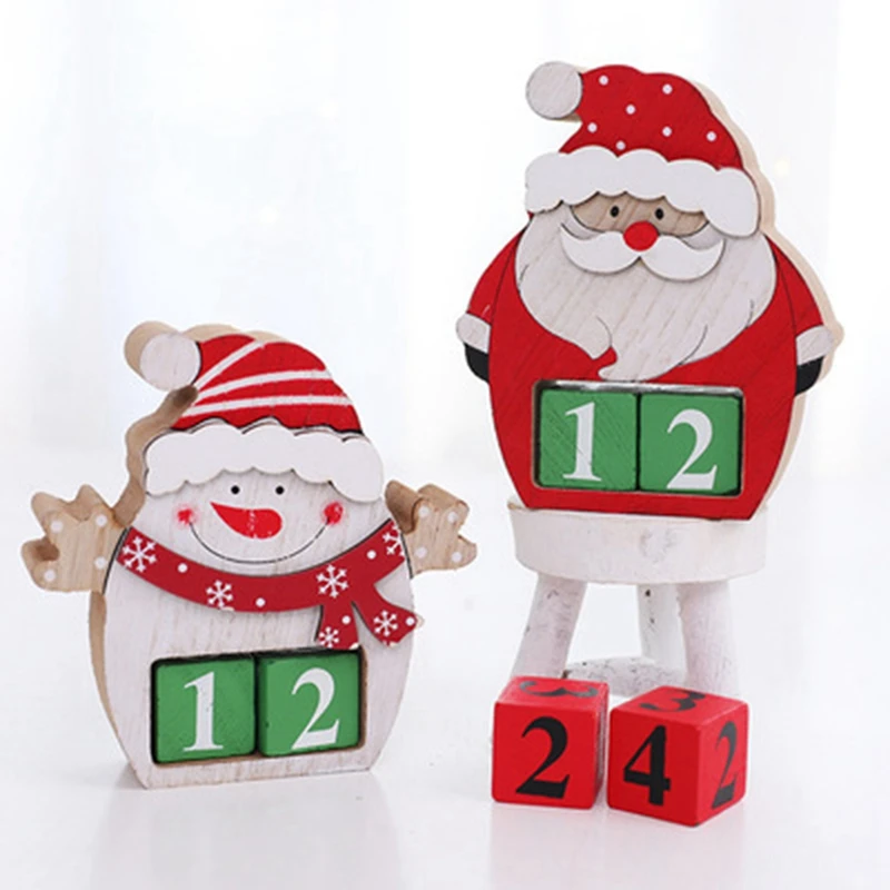 Calendrier de compte à rebours pour enfants, cadeau de joyeux Noël, décoration du Nouvel An, 2022