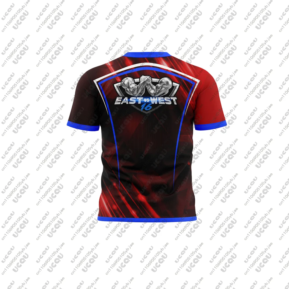 2026 الذراع المصارعة مباراة الشباب تنفس الرياضة في الهواء الطلق عادية تي شيرت الرجال أطفال بنات بلايز لعبة الشرق مقابل الغرب 16 جيرسي اللياقة البدنية