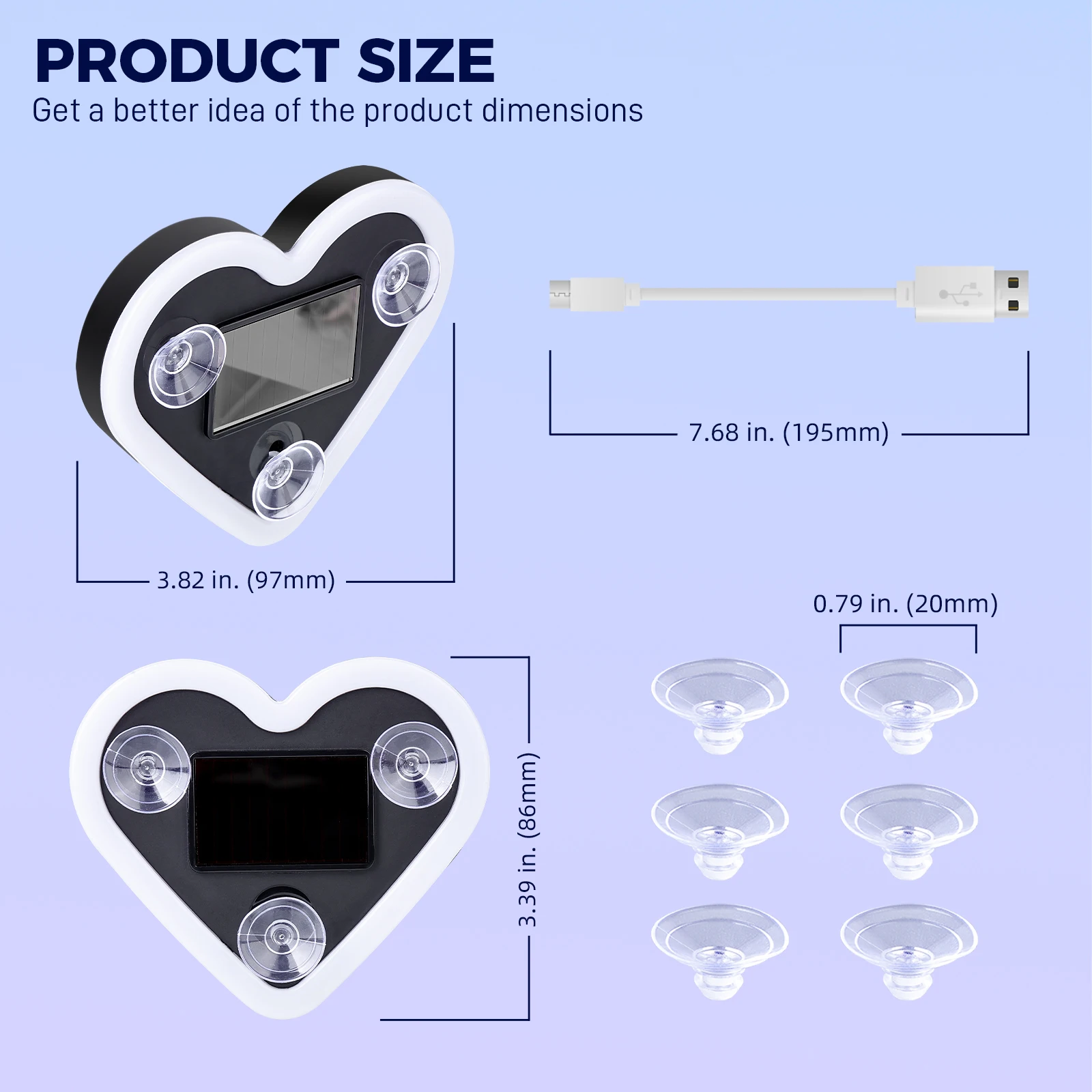 INEYES الشمسية مثلث نافذة على شكل قلب ضوء ينبعث منها على شكل قلب مصباح لتهيئة الجو الأسلاك الداخلية الحرة LED مصباح لتهيئة الجو