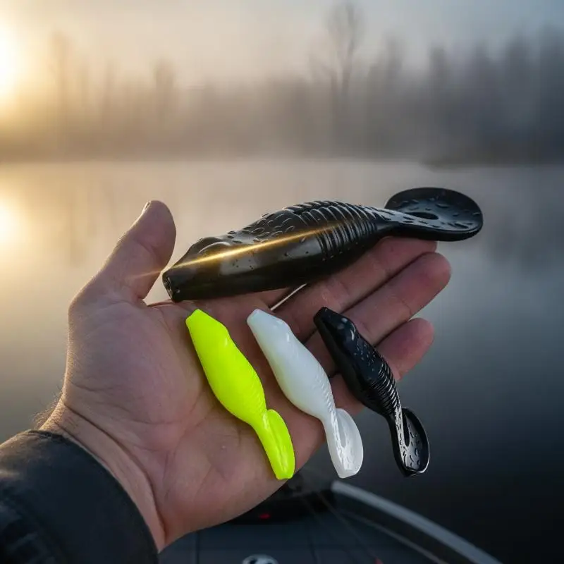 Weiche Kunststoff-Angelköder, reißfest, hohe Anziehungskraft für Süß- und Salzwasser, für professionelle und Hobby-Angler geeignet. – Detail 2