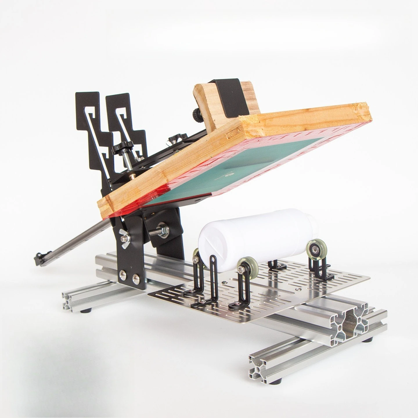 Manual Curved Screen Printing Machine Cylindrical Cups Bottles Tubes DIY Printer Press Tool Equipment Desktop Industrial Use