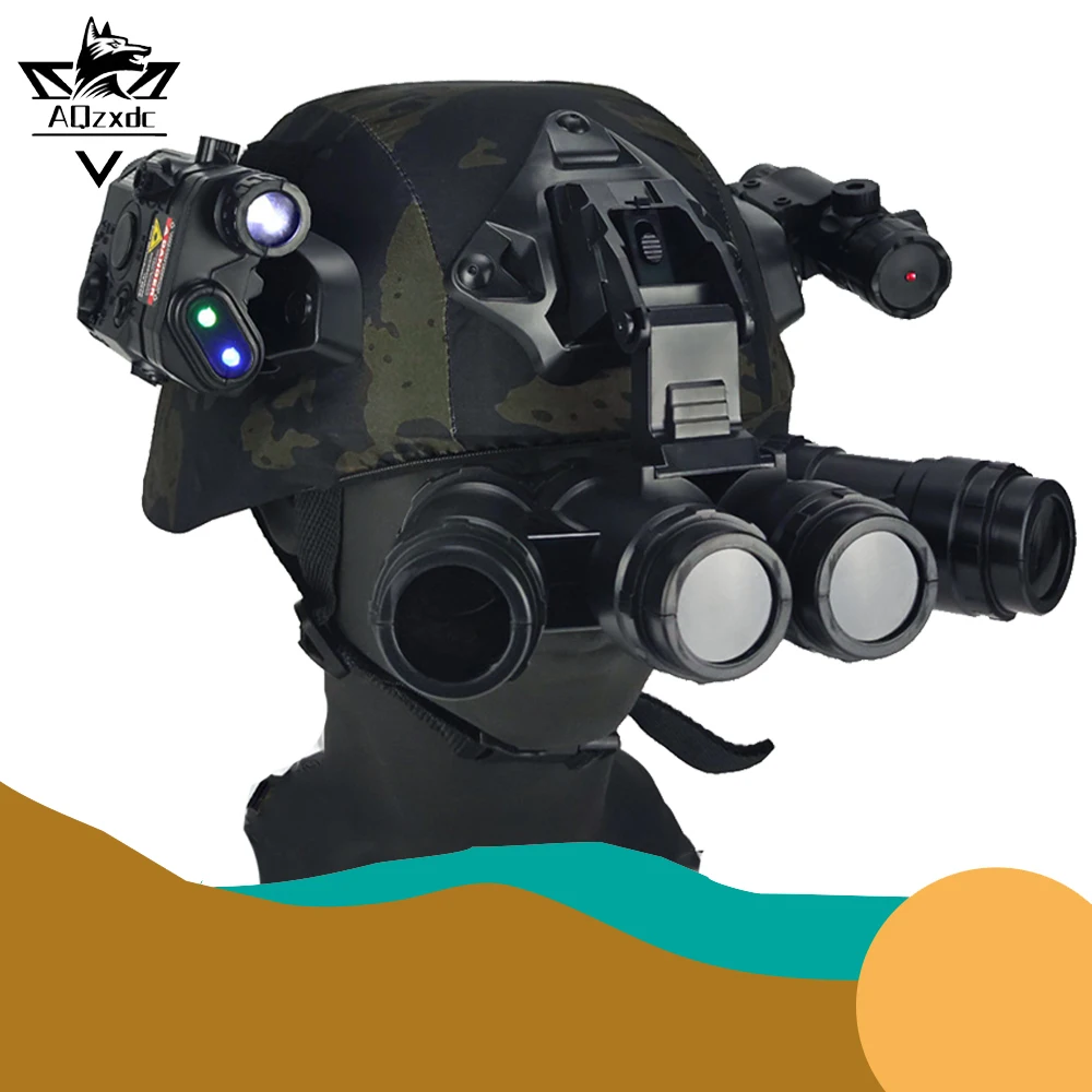 Tactical Children's Helmet Set Toys Airsoft MICH Head Protection Gear With Telescope Flash Light Infrared for CS Shooting Games