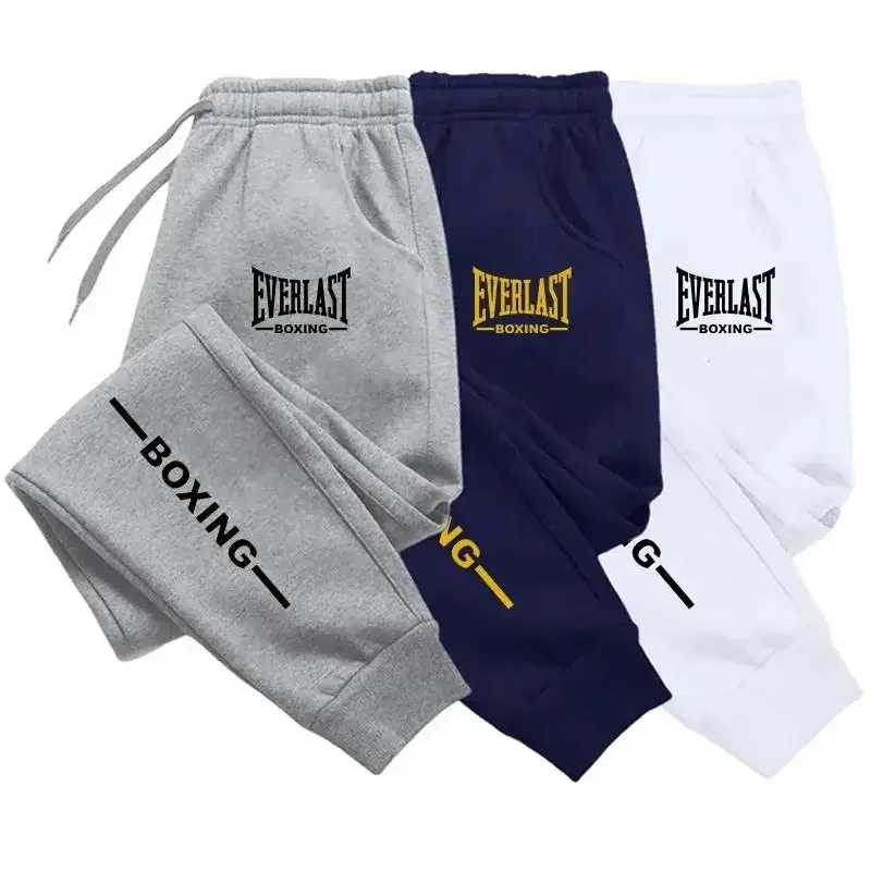 

2025 Men's Tracksuit Pants for Men Sweatpants Jogger Autumn EVERLAST Printed Jogging Pants Men Brushed Gym Women Winter Trousers