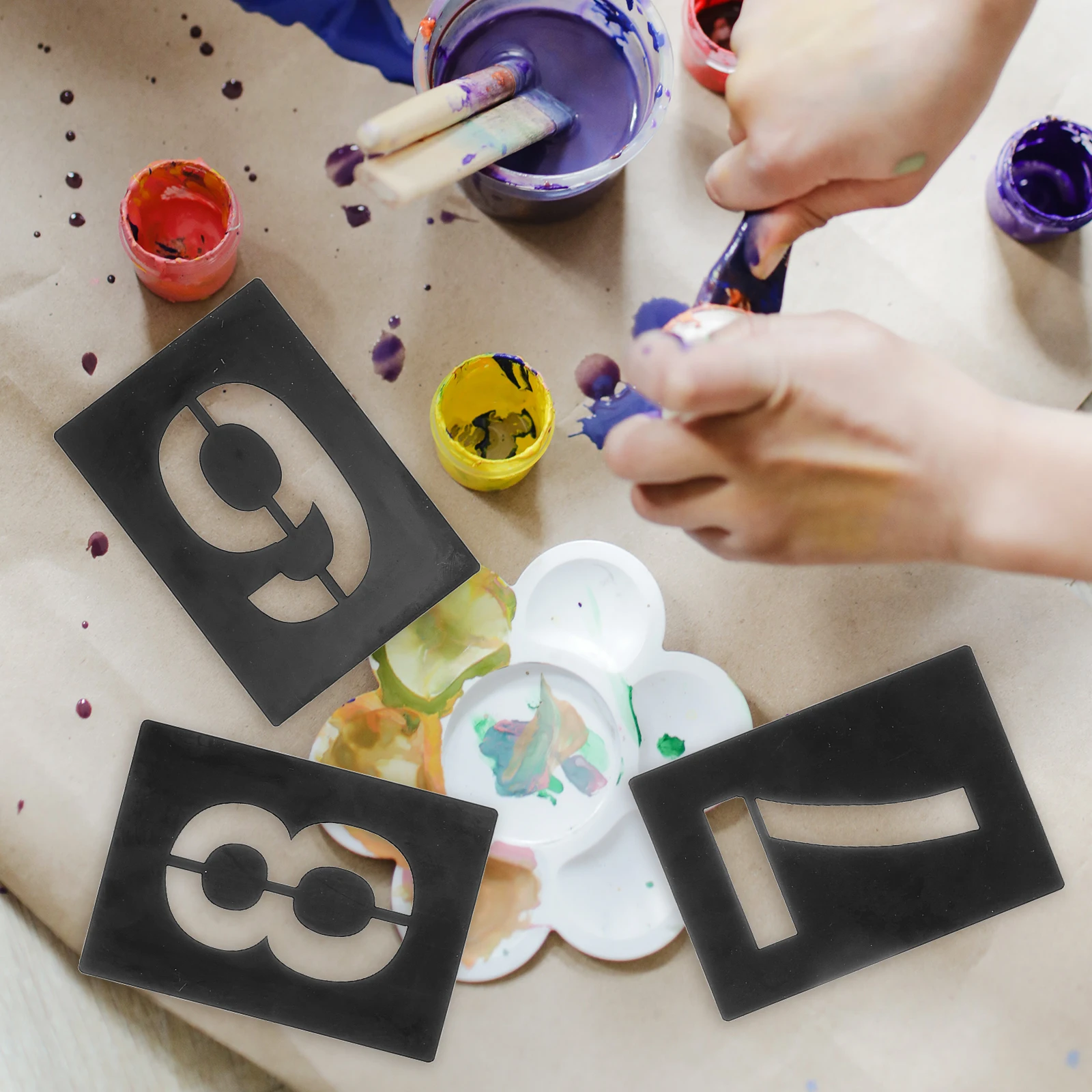 

Reusable PVC Number Stencils 6 Inch Stencils 0- Template for Painting on Wood 10cm High Display Sign