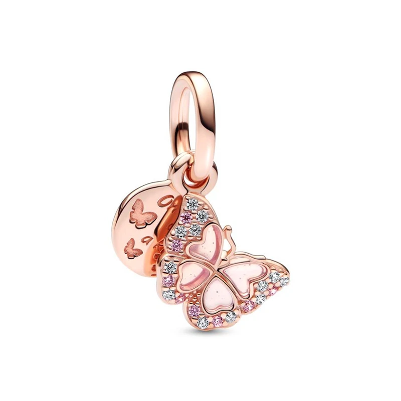 Hot Sale Plated Rose Gold Animal Series Bead Murano Glass Dangle Charm Fit Original 925 Sterling Silver Bracelet Jewelry