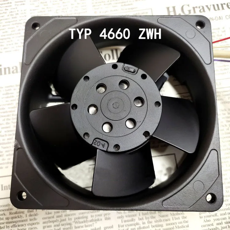 High temperature resistance fan 230V 115V 120x120x38mm Dual Voltage All metal fan 12CM TYP 4660 ZWH high air volume fan