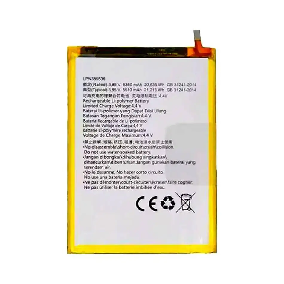 بطارية الهاتف المحمول 5510Mah LPN385536 أداء جيد لدرجة الحرارة المنخفضة كفاءة عالية لهيسنس HLTE216T #2