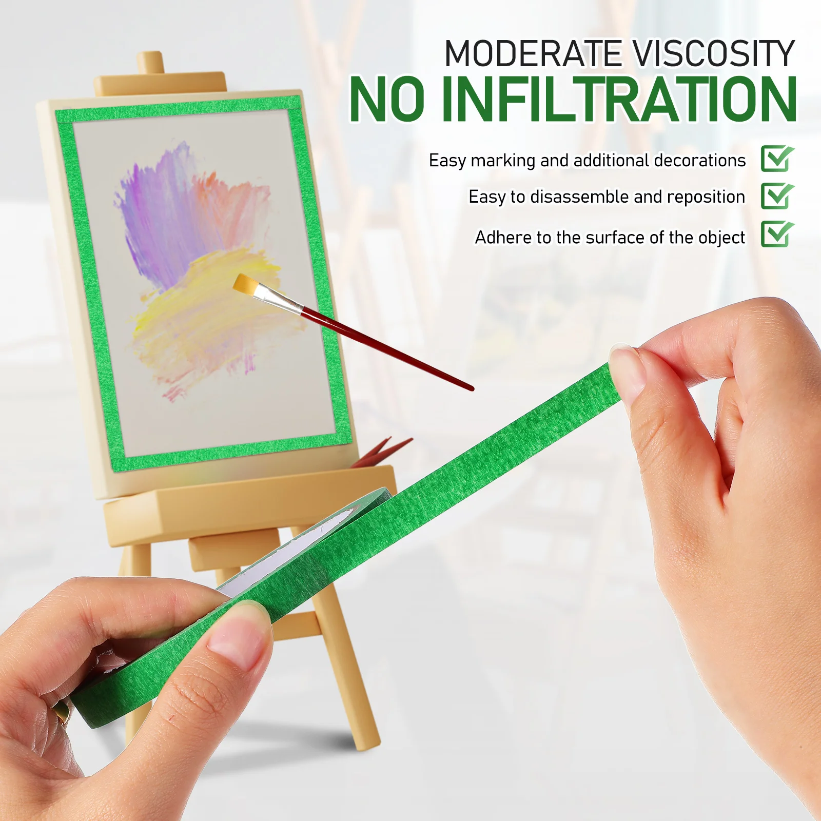 6 قطعة 6 لفات إخفاء ملون DIY بها بنفسك الحرف المائية ورقة صيانة السيارات سهلة إزالة الفنان الشريط الحرفية الشريط لفة