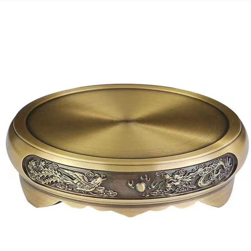 Brass-made lotus base ornaments for incense burners and decorative items