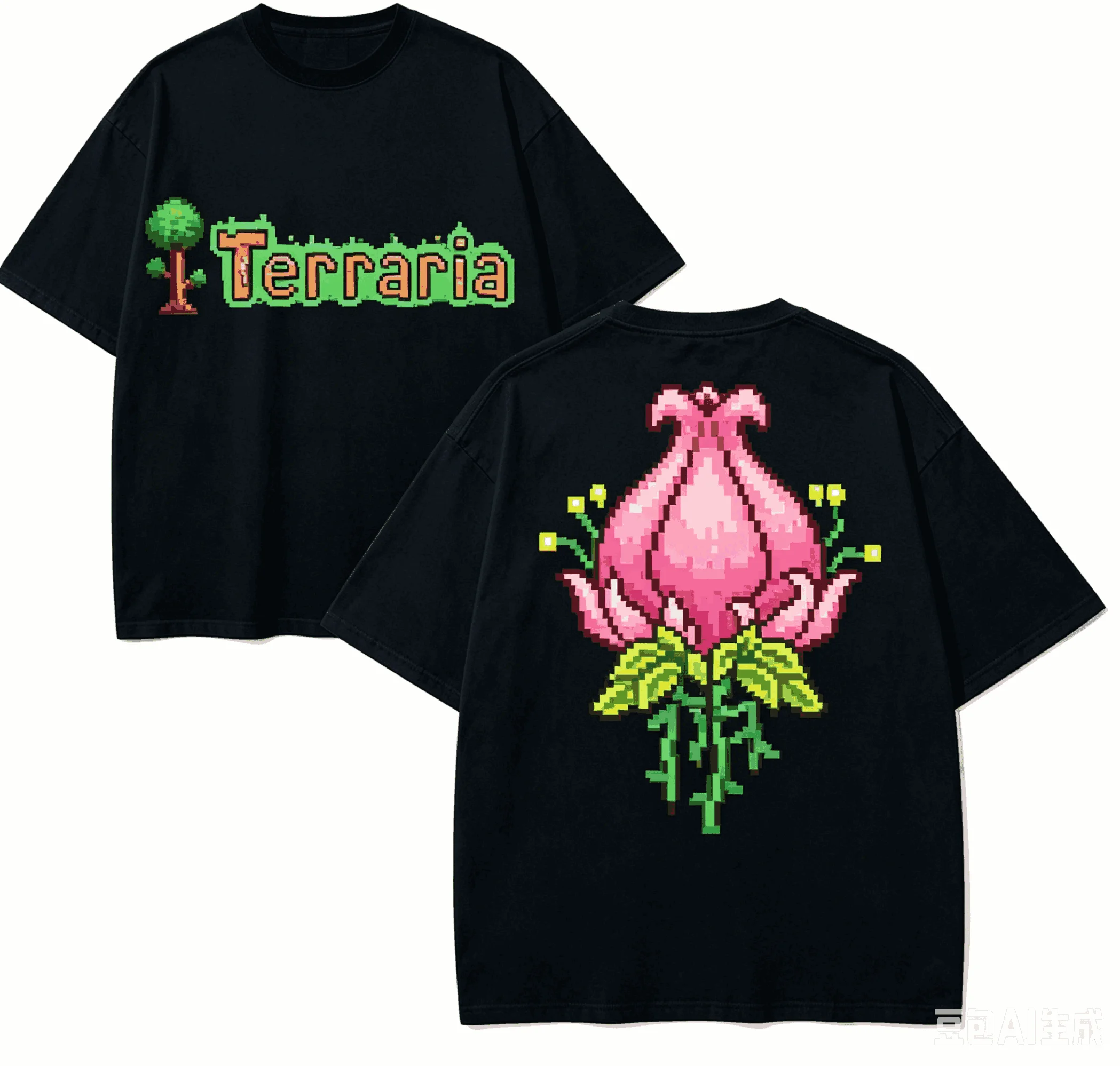 Terraria Anime Lover T-shirt Harajuku Cotton New Model High Street Retro Fashion Oversized Unisex hot product Classic Breathable