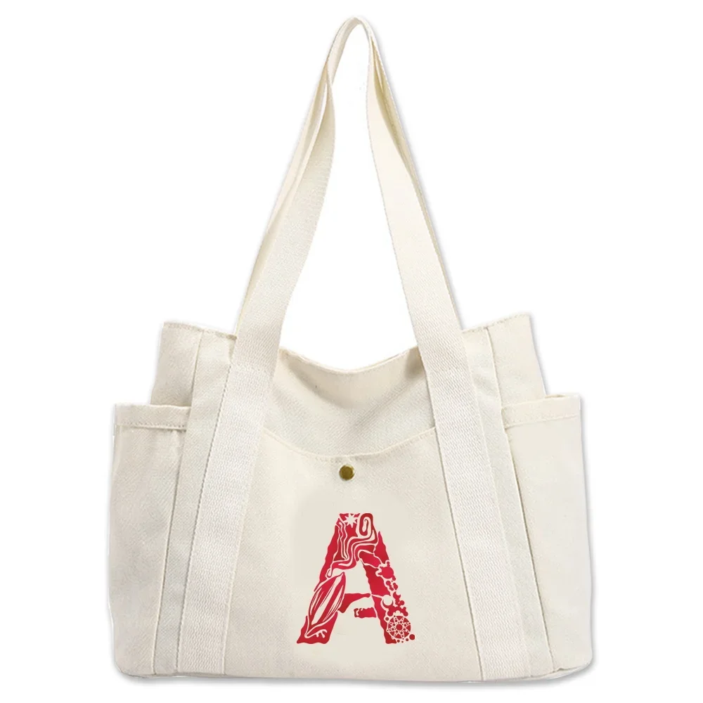 Multi Functional Shoulder Bag Fashionable Women's Handbag Engrave Image Pattern Series Canvas Shoulder Bags Shopping Bag