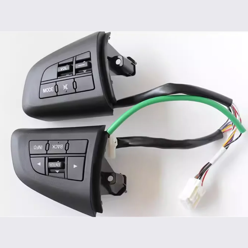 For Mazda 3 5 CX-5 CX-7 2Pcs Car Cruise Control Switch Button Volume Mode Multi-Function Steering Wheel Switch Control Buttons