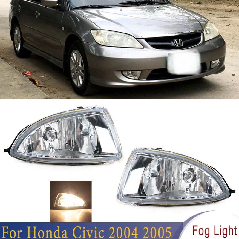 

Front Bumper Driving Lamp Halogen Fog light For Honda Civic ES1 ES5 ES6 ES7 ES8 2004 2005 Foglamp Foglight With Bulb
