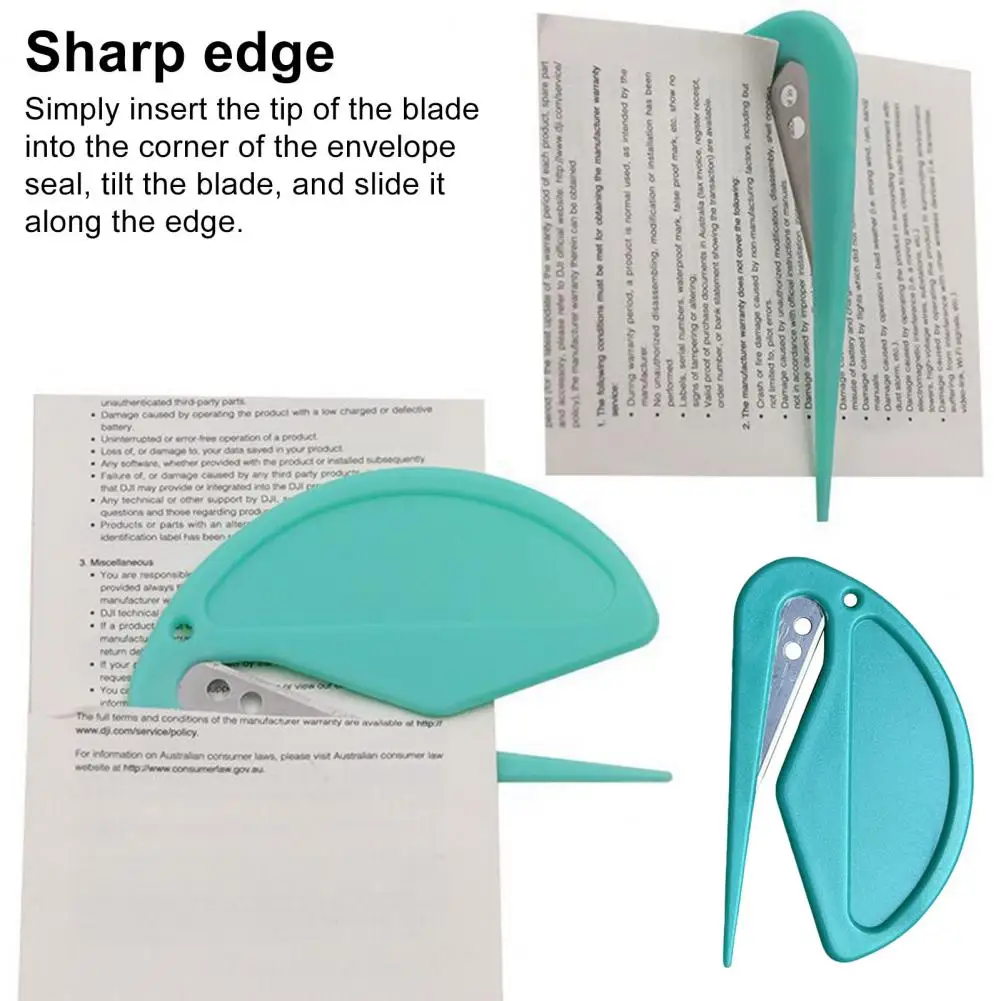 1 Piece Letter Opener Envelope Mail Slitter With Razor Wrapping Cutter Box Opener Safe Mail Opener For Home Office Envelope