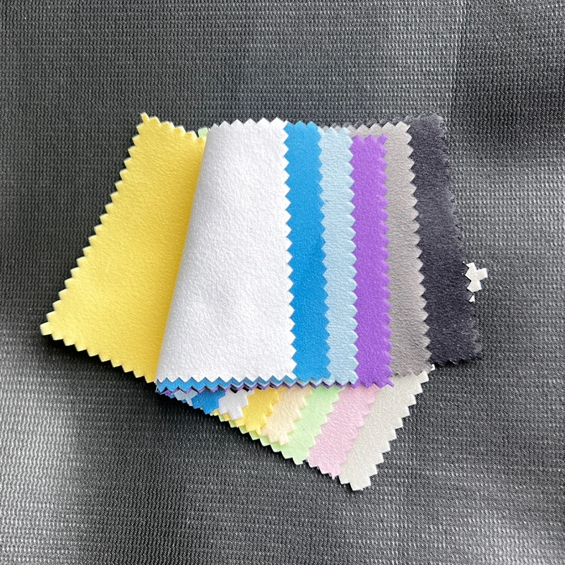 50 Stück/Lot 8x8cm Doppelseitiges Silber-Poliertuch Weiches Reinigungstuch Mikrofaser-Reinigungswerkzeug für Bildschirme, Brillen, Schmuckpflege – Detail 7
