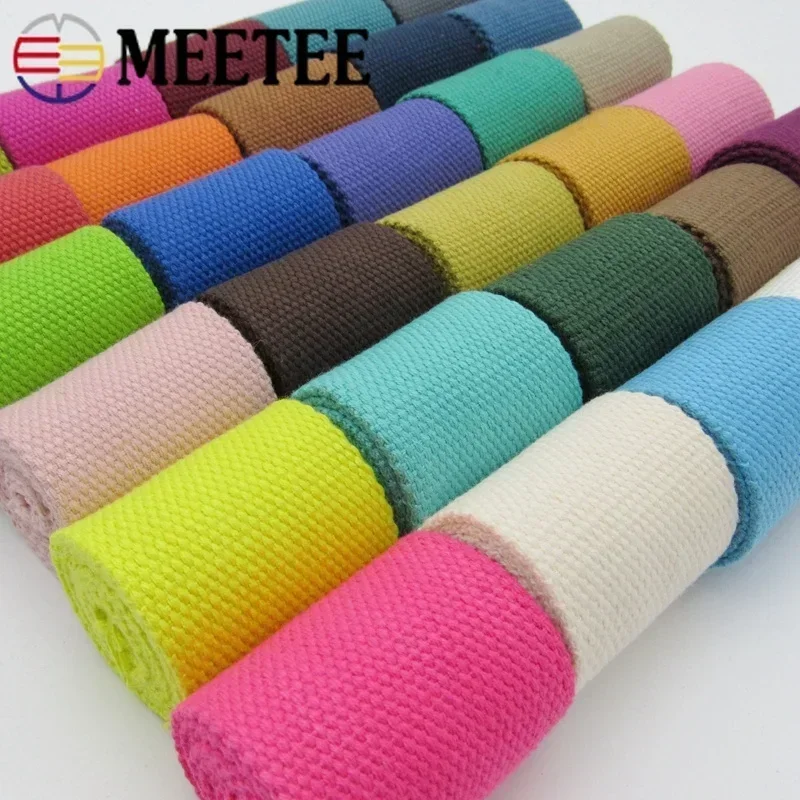 3Meters 50mm Thick 2mm Canvas Polyester Cotton Webbing Label Ribbon Bags Backpack Belt Strap Bias Binding Tape DIY Sewing Craft