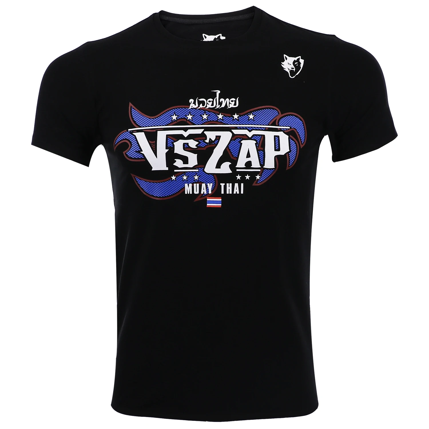 Vszap casual fitness boxing short sleeved Muay Thai style MMA black breathable pure cotton T-shirt supports customization