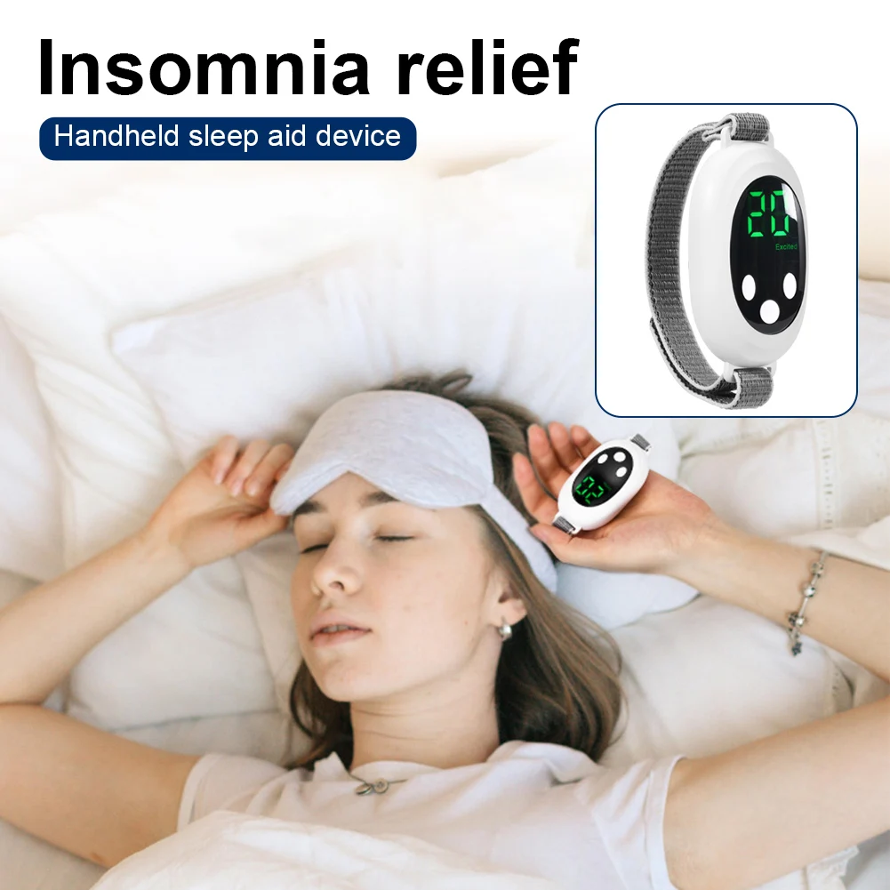 2024New Handheld Smart Sleep Aid Relaxation Treatment Insomnia Anxiety Stress Relieve Pulse Muscle Stimulation Help Sleep