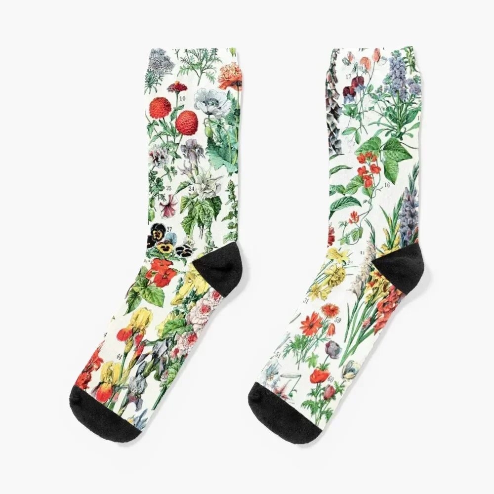 

Adolphe Millot - Fleurs A - French vintage poster Socks golf fashionable anti slip football bright garter Girl'S Socks Men's