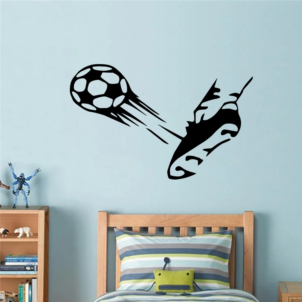 

1 pc Extremely fast football Home Decor Wall Stickers Pvc Wall Art Stickers Modern Fashion Wallsticker Waterproof Art Decal