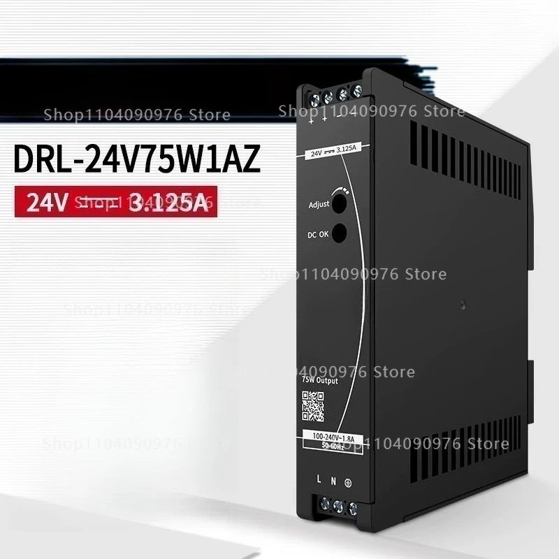 

Блок питания DRL-24V75W1AZ для рельсовых систем 24В 3.125А, новый импульсный блок питания 75Вт