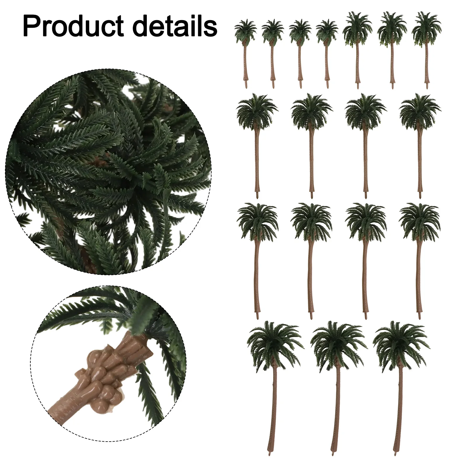 

18pcs Mini Palm Tree Model Set For Cake Decoration DIY Landscape Projects DIY Accessories Sandtable Decor Architectural Model
