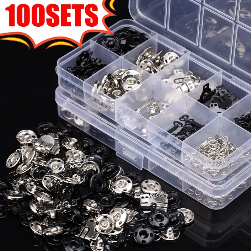 

100/Sets Detachable Retro Rivets Fasteners Studs Button Sewing Jeans Bronze Sewing-Free Buckles Perfect Fit Reduce Waist Jeans